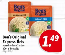 Nah & Frisch Ben's Original Express-Reis Angebot
