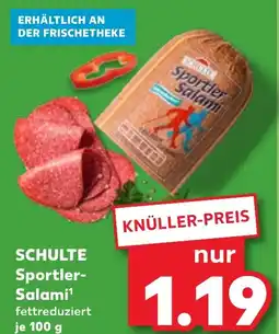 Kaufland SCHULTE Sportler Salami Angebot
