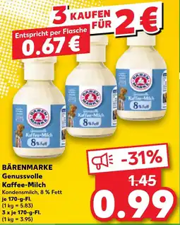 Kaufland BÄRENMARKE Genussvolle Kaffee-Milch Angebot