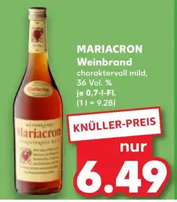 Kaufland MARIACRON Weinbrand Angebot