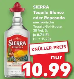 Kaufland SIERRA Tequila Blanco oder Reposado Angebot