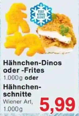 Jawoll Hähnchen-Dinos oder -Frites oder Hähnchenschnitte Angebot