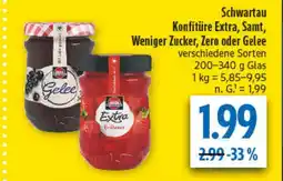 diska Schwartau Konfitüre Extra, Samt, Weniger Zucker, Zero oder Gelee Angebot