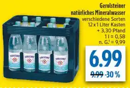 diska Gerolsteiner natürliches Mineralwasser Angebot