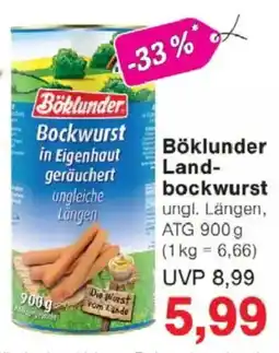 Jawoll Böklunder Landbockwurst Angebot