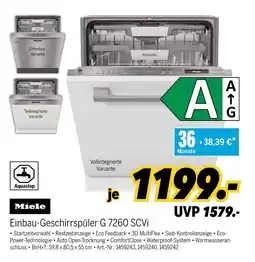 MEDIMAX Miele einbau-geschirrspüler g 7260 scvi Angebot