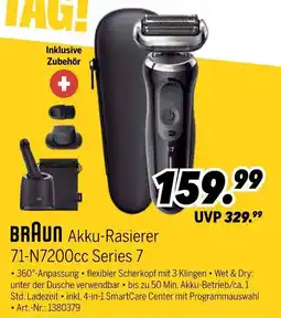 MEDIMAX Braun akku-rasierer 71-n7200cc series 7 Angebot