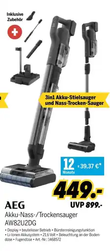 MEDIMAX Aeg akku-nass-/trockensauger aw82u2dg Angebot