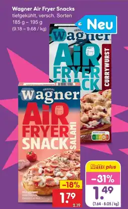 Netto Marken-Discount Wagner air fryer snack salami Angebot