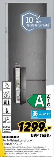 MEDIMAX Liebherr kühl-/gefrierkombination cbnbda 572i-22 Angebot
