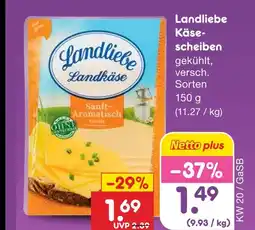Netto Marken-Discount Landliebe käse-scheiben Angebot