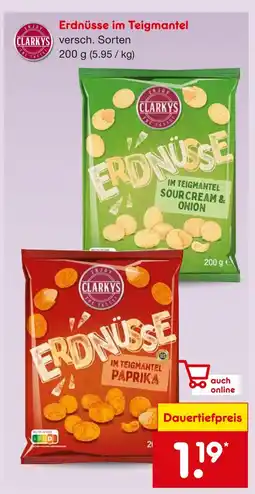 Netto Marken-Discount Clarkys erdnüsse im teigmantel sour cream & onion Angebot