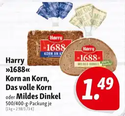 Nah & Frisch Harry 1688 Korn an Korn, Das volle Korn oder Mildes Dinkel Angebot