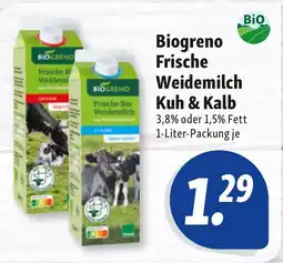 Nah & Frisch Biogreno Frische Weidemilch Kuh & Kalb Angebot