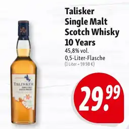 Nah & Frisch Talisker Single Malt Scotch Whisky 10 Years Angebot
