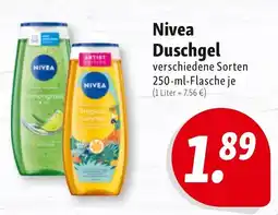 Nah & Frisch Nivea Duschgel Angebot