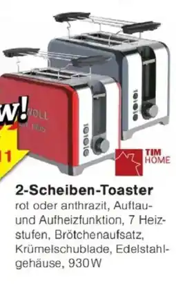 Jawoll TIM HOME 2-Scheiben-Toaster Angebot