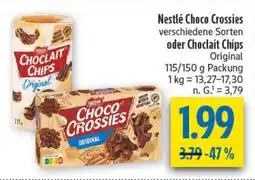 diska Nestlé Choco Crossies oder Choclait Chips Original Angebot