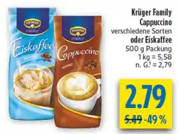 diska Krüger Family Cappuccino oder Eiskaffee Angebot