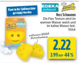 diska EDEKA zuhause Herz Schwamm Angebot