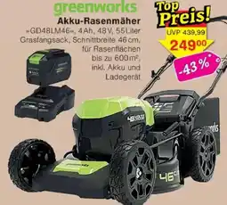 Jawoll greenworks Akku-Rasenmäher Angebot