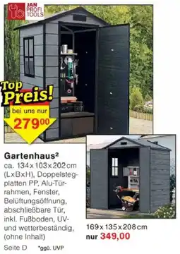 Jawoll JAN PROFI TOOLS Gartenhaus Angebot