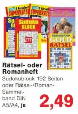 Jawoll Rätsel- oder Romanheft Angebot