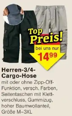 Jawoll Herren-3/4- Cargo-Hose Angebot