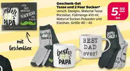 NETTO Geschenk-Set Tasse und 2 Paar Socken Angebot