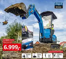 Bauhaus Scheppach Mini-Bagger 'EXC1400' Angebot