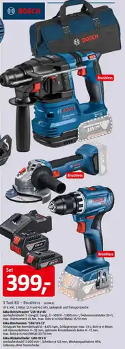 Bauhaus BOSCH 3 Tool Kit - Brushless Angebot