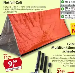 Sonderpreis Baumarkt Notfall-Zelt Angebot