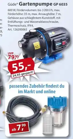 Sonderpreis Baumarkt Güde Gartenpumpe GP 6035 Angebot