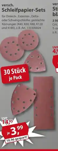 Sonderpreis Baumarkt versch. Schleifpapier-Sets Angebot
