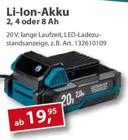 Sonderpreis Baumarkt GERMANIA Plattform 2.0 Li-Ion-Akku 2, 4 oder 8 Ah Angebot