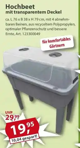 Sonderpreis Baumarkt Hochbeet mit transparentem Deckel Angebot