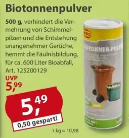 Sonderpreis Baumarkt Weco Biotonnenpulver Angebot