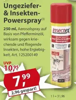 Sonderpreis Baumarkt insectex Ungeziefer- & Insekten- Powerspray Angebot