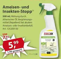 Sonderpreis Baumarkt insectex Ameisen- und Insekten-Stopp Angebot