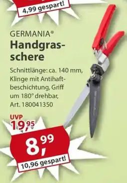 Sonderpreis Baumarkt GERMANIA Handgrasschere Angebot