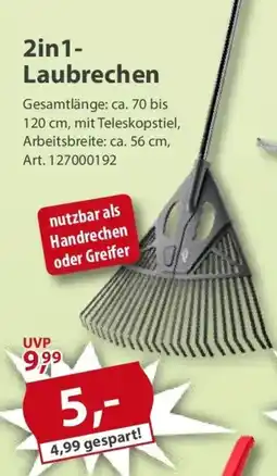 Sonderpreis Baumarkt 2in1- Laubrechen Angebot