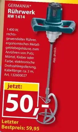 Sonderpreis Baumarkt GERMANIA Rührwerk RW 1414 Angebot