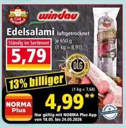 Norma Edelsalami luftgetrocknet Angebot
