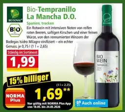 Norma Bio-Tempranillo La Mancha D.O Angebot