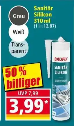 Norma Sanitär-Silikon 310 ml Angebot