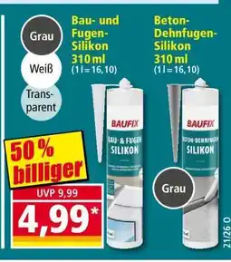 Norma Bau- und Fugen- silikon 310 ml Angebot