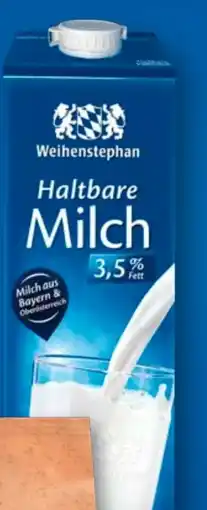 Aldi Süd Weihenstephan Haltbare Milch Angebot
