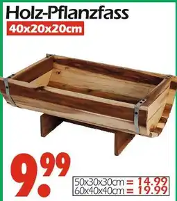 Wreesmann Holz-pflanzfass 40x20x20cm Angebot