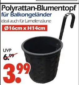 Wreesmann Polyrattan-blumentopf Angebot