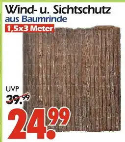 Wreesmann Wind- und sichtschutz aus baumrinde Angebot